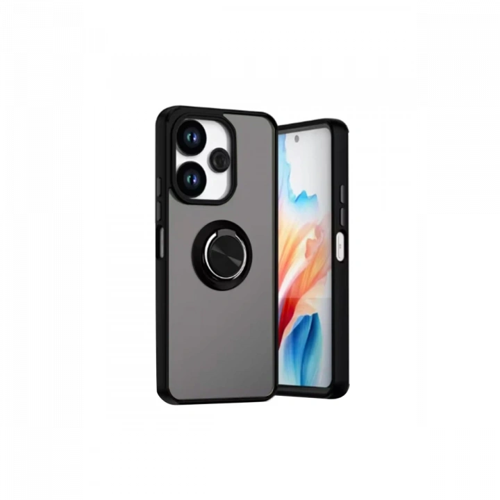 BFS  Xiaomi Redmi 13 4G Kılıf Montreal Yüzüklü Silikon Kapak - Siyah