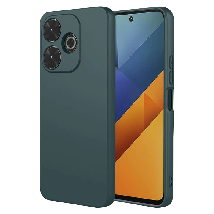 BFS  Xiaomi Redmi 13 4G Kılıf Nano içi Kadife Silikon - Koyu Yeşil