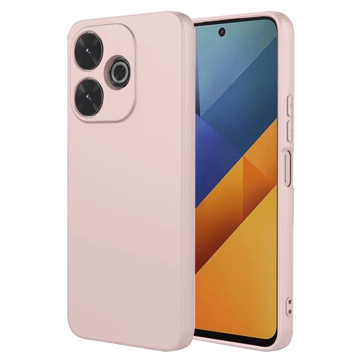 BFS  Xiaomi Redmi 13 4G Kılıf Nano içi Kadife Silikon - Pudra