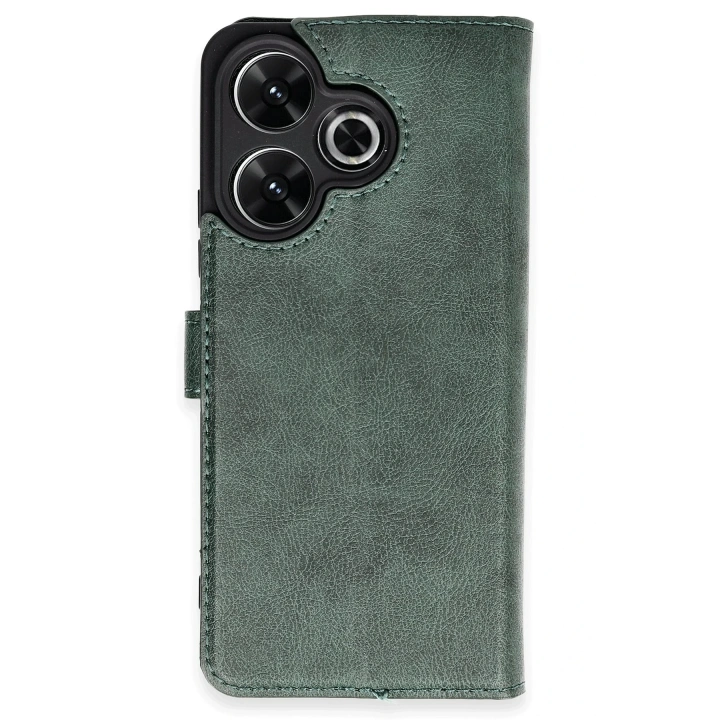 BFS  Xiaomi Redmi 13 4G Kılıf Trend S Plus Kapaklı Kılıf - Yeşil