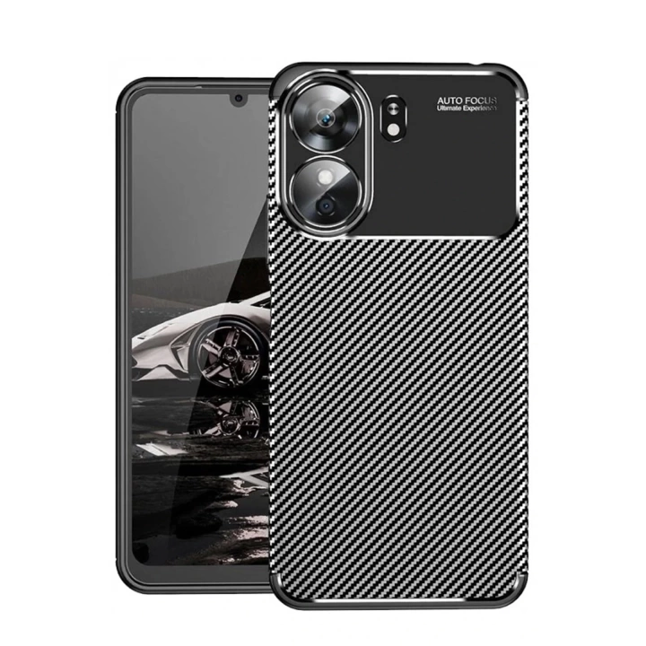 BFS  Xiaomi Redmi 13C Kılıf Auto Focus Karbon Kapak - Siyah