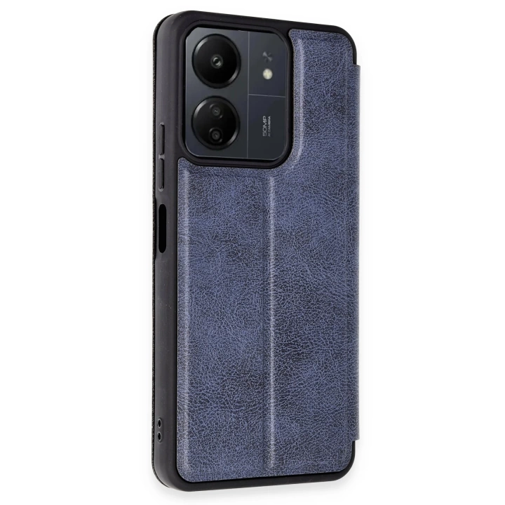 BFS  Xiaomi Redmi 13C Kılıf Flip Cover - Lacivert