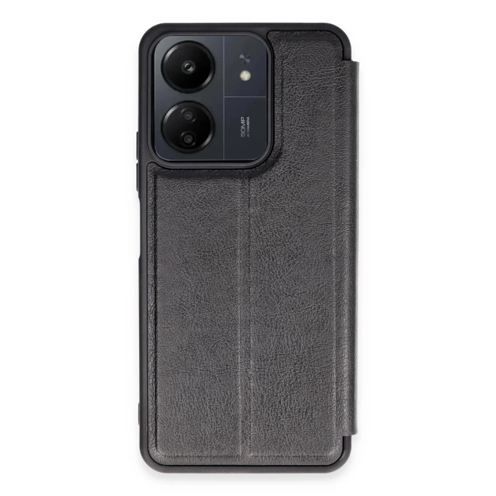 BFS  Xiaomi Redmi 13C Kılıf Flip Cover - Siyah