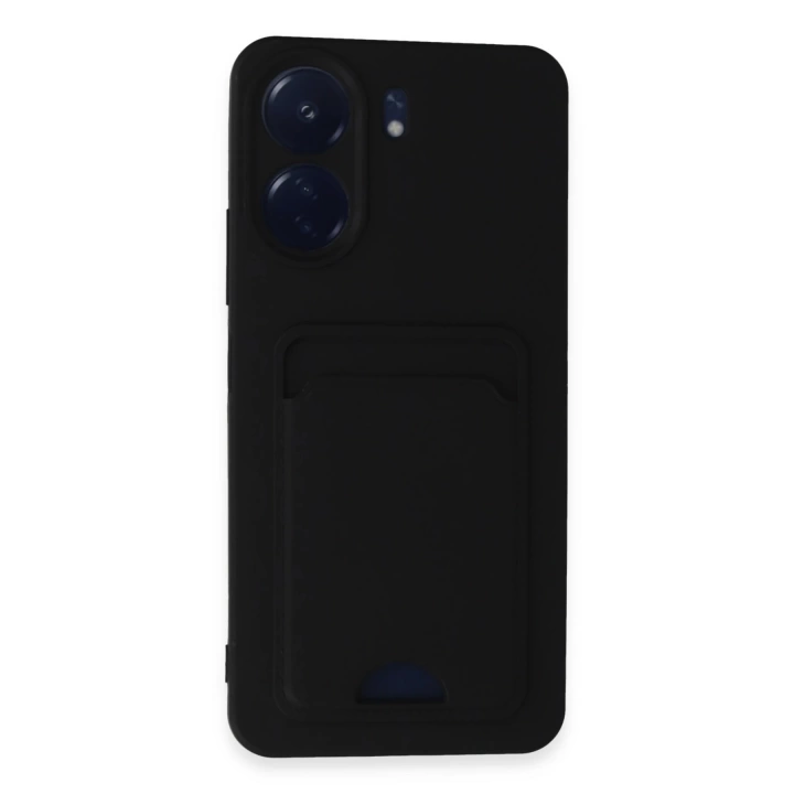 BFS  Xiaomi Redmi 13C Kılıf Kelvin Kartvizitli Silikon - Siyah