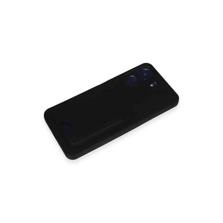 BFS  Xiaomi Redmi 13C Kılıf Kelvin Kartvizitli Silikon - Siyah