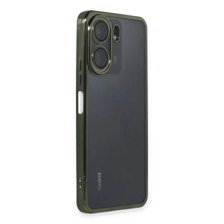 BFS Xiaomi Redmi 13C Kılıf Lensli Silikon - Yeşil