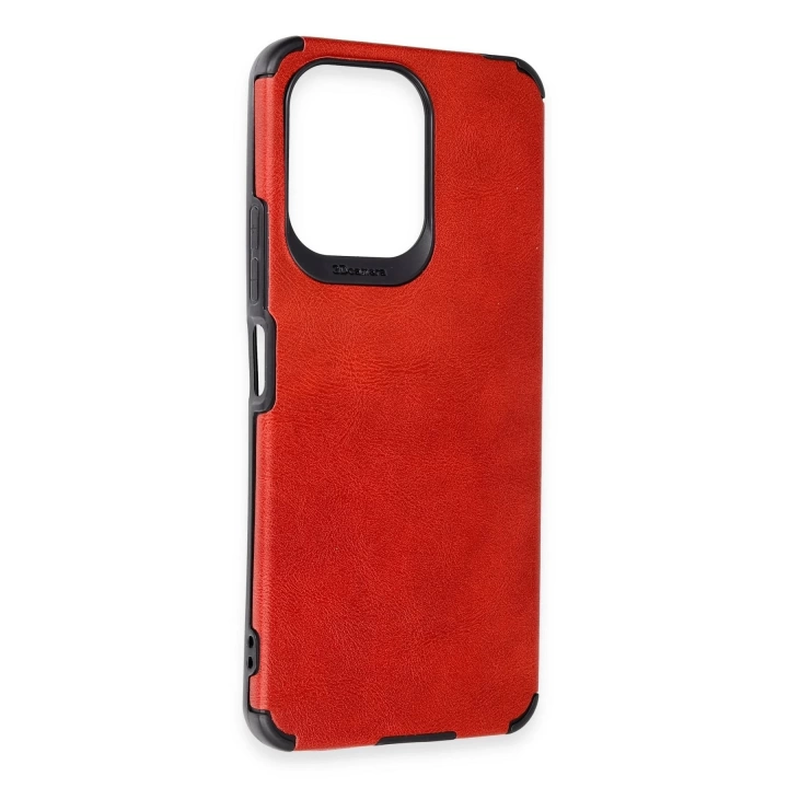 BFS  Xiaomi Redmi 13C Kılıf Loop Deri Silikon - Kırmızı