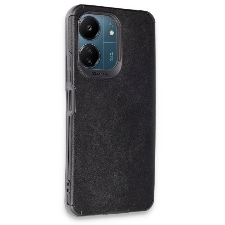 BFS  Xiaomi Redmi 13C Kılıf Loop Deri Silikon - Siyah