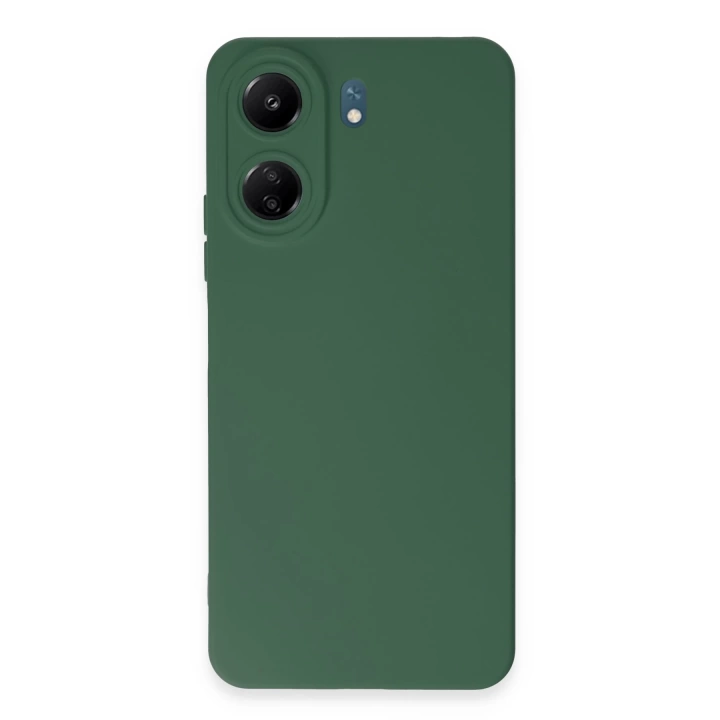 BFS  Xiaomi Redmi 13C Kılıf Nano içi Kadife Silikon - Koyu Yeşil