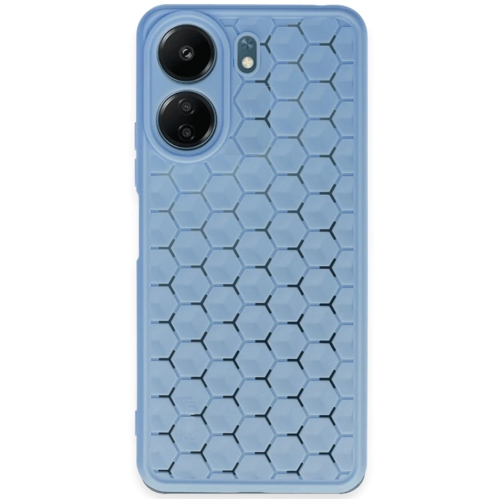 BFS  Xiaomi Redmi 13C Kılıf Petek Silikon Kapak - Mavi