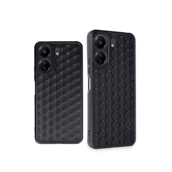 BFS  Xiaomi Redmi 13C Kılıf Petek Silikon Kapak - Siyah