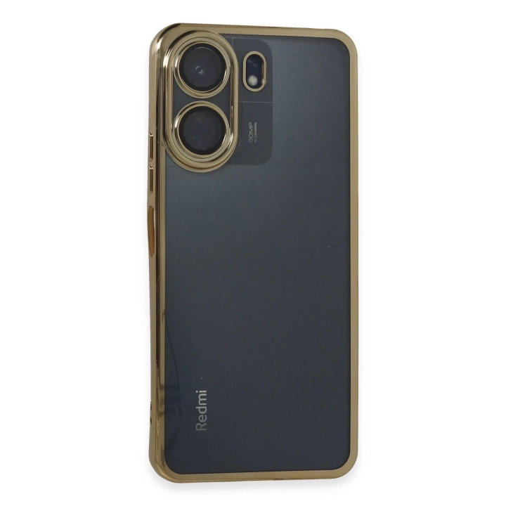 BFS  Xiaomi Redmi 13C Kılıf Razer Lensli Silikon - Gold