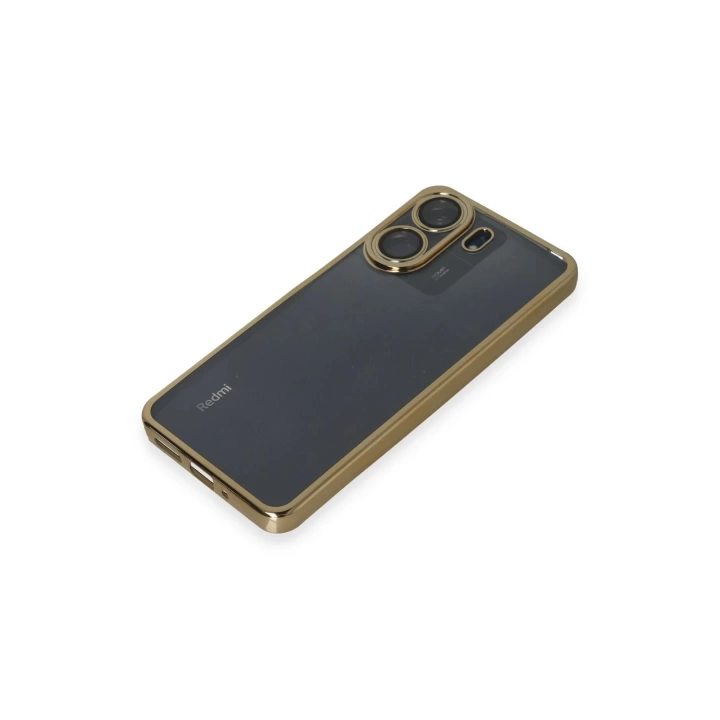 BFS  Xiaomi Redmi 13C Kılıf Razer Lensli Silikon - Gold