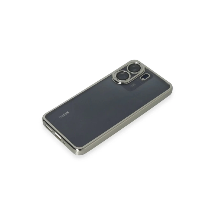 BFS  Xiaomi Redmi 13C Kılıf Razer Lensli Silikon - Gümüş
