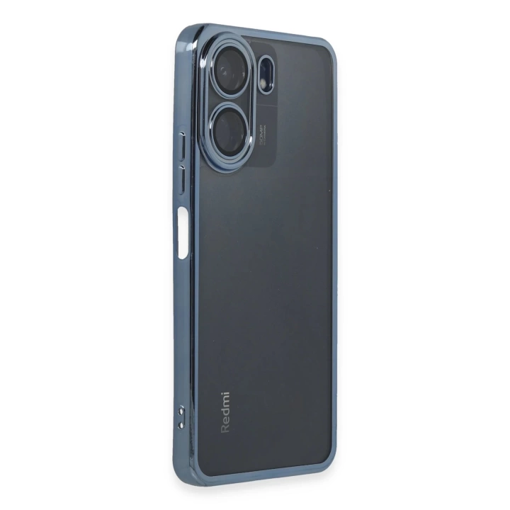 BFS  Xiaomi Redmi 13C Kılıf Razer Lensli Silikon - Lacivert