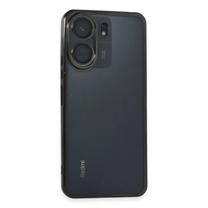 BFS  Xiaomi Redmi 13C Kılıf Razer Lensli Silikon - Siyah