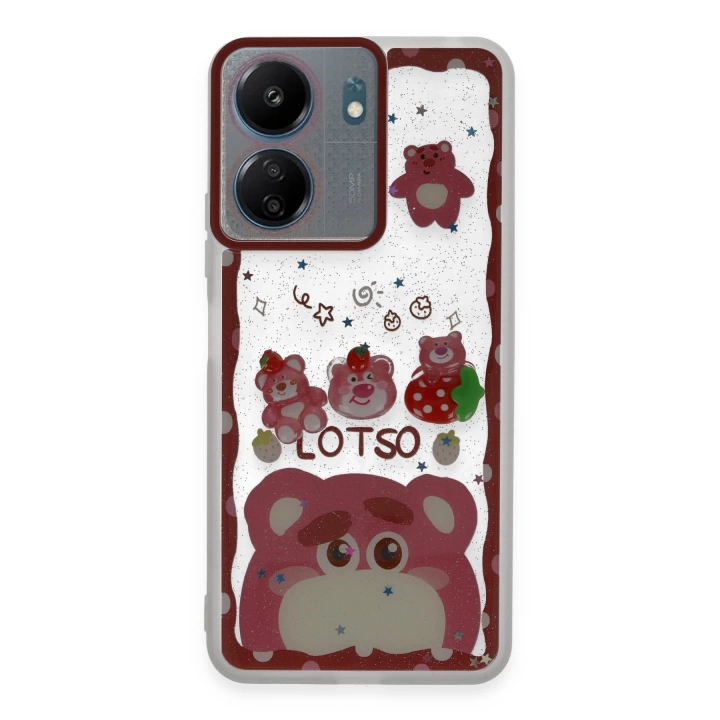 BFS  Xiaomi Redmi 13C Kılıf Sweet Desenli Silikon Kapak - Pembe