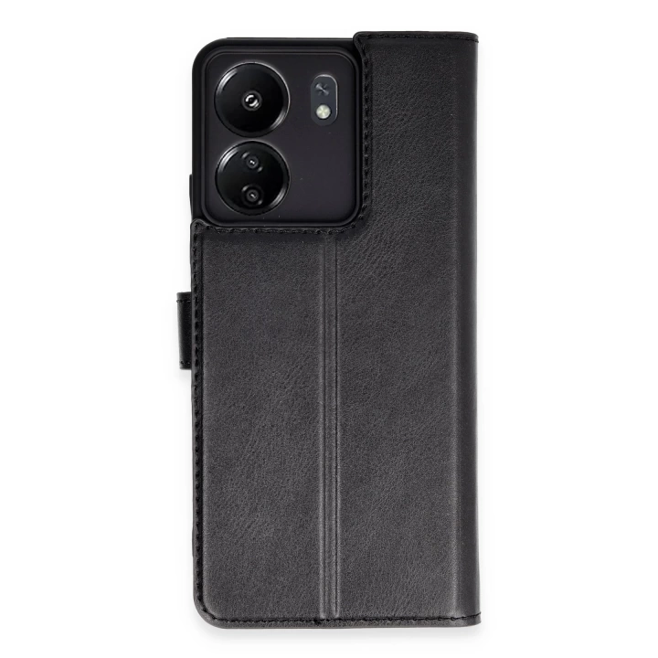 BFS  Xiaomi Redmi 13C Kılıf Trend S Plus Kapaklı Kılıf - Siyah