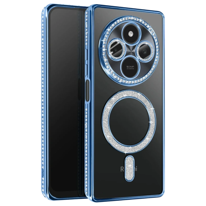 BFS  Xiaomi Redmi 14C Joke Simli Magneticsafe Kılıf - Mavi