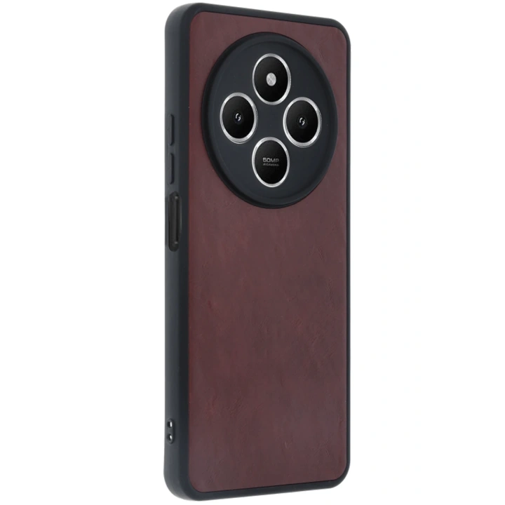 BFS  Xiaomi Redmi 14C Kılıf Aras Deri Kapak - Bordo