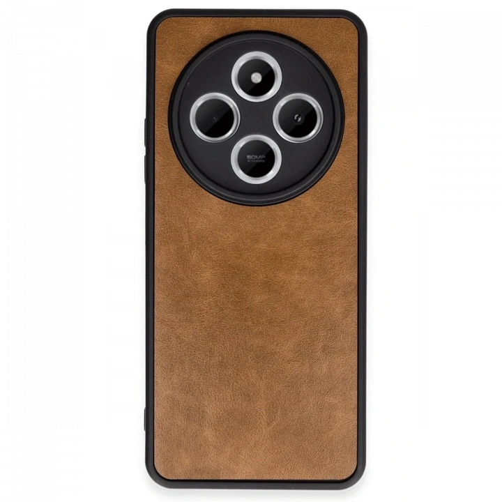 BFS  Xiaomi Redmi 14C Kılıf Aras Deri Kapak - Taba