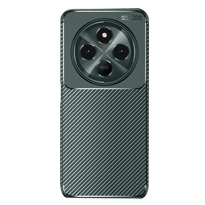 BFS  Xiaomi Redmi 14C Kılıf Auto Focus Karbon Kapak - Koyu Yeşil