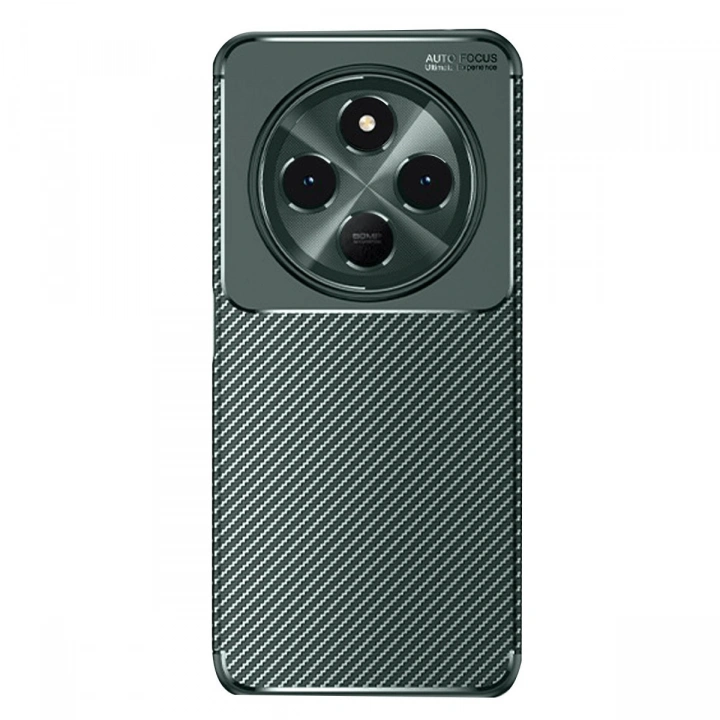 BFS  Xiaomi Redmi 14C Kılıf Auto Focus Karbon Kapak - Koyu Yeşil