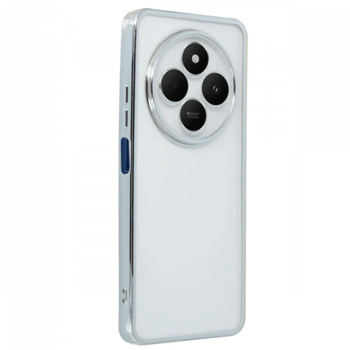 BFS  Xiaomi Redmi 14C Kılıf  Lensli Silikon - Gümüş