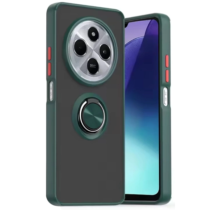 BFS  Xiaomi Redmi 14C Kılıf Montreal Yüzüklü Silikon Kapak - Yeşil