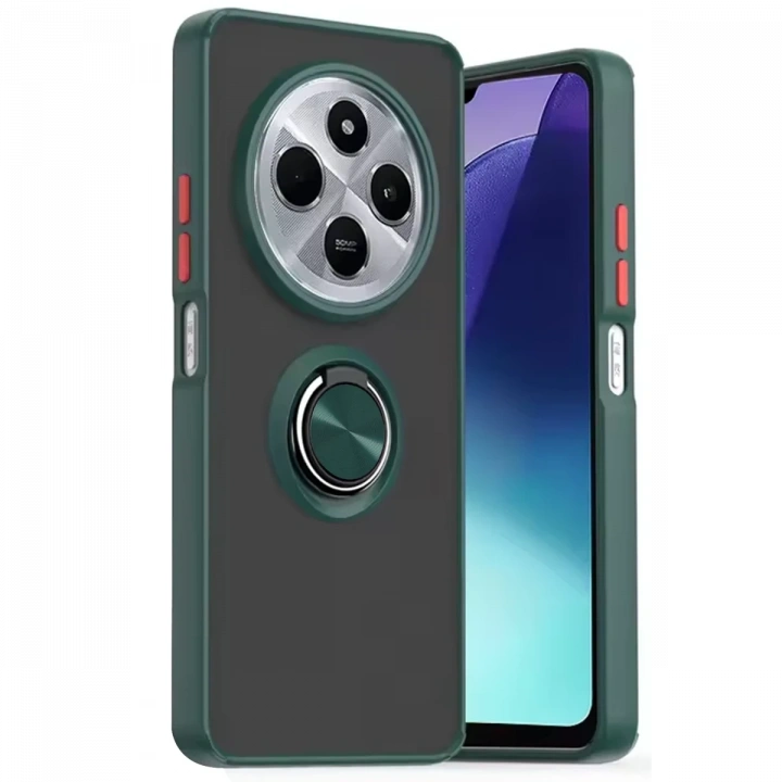 BFS  Xiaomi Redmi 14C Kılıf Montreal Yüzüklü Silikon Kapak - Yeşil