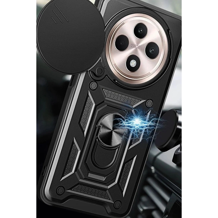 BFS  Xiaomi Redmi 14C Kılıf Pars Lens Yüzüklü Silikon - Yeşil