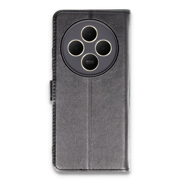 BFS  Xiaomi Redmi 14C Kılıf Trend S Plus Kapaklı Kılıf - Siyah
