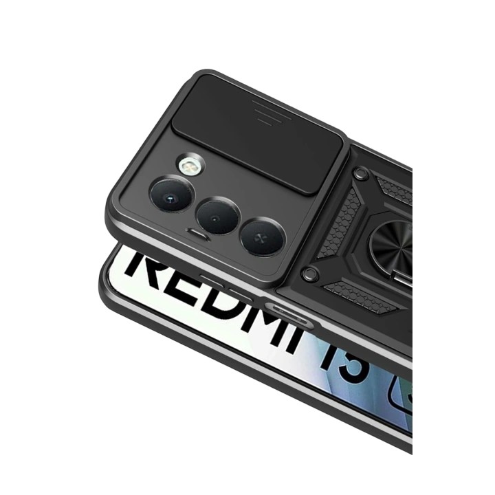 BFS  Xiaomi Redmi 15 4G Pars Lens Yüzüklü Silikon - Siyah