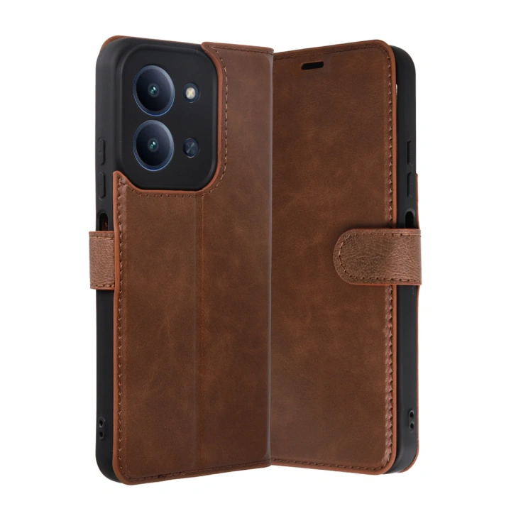 BFS  Xiaomi Redmi 15C 4G Trend S Plus Kapaklı Kılıf - Taba