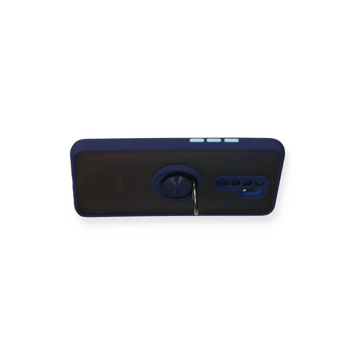 BFS  Xiaomi Redmi 9 Kılıf Montreal Yüzüklü Silikon Kapak - Lacivert