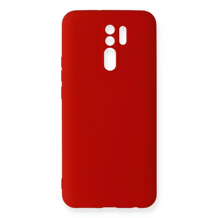 BFS  Xiaomi Redmi 9 Kılıf Nano içi Kadife Silikon - Kırmızı
