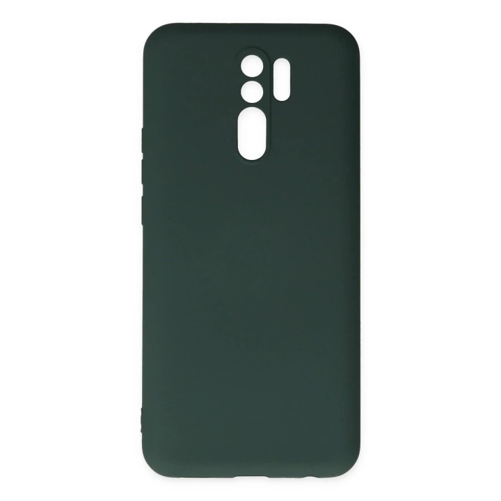 BFS  Xiaomi Redmi 9 Kılıf Nano içi Kadife Silikon - Koyu Yeşil
