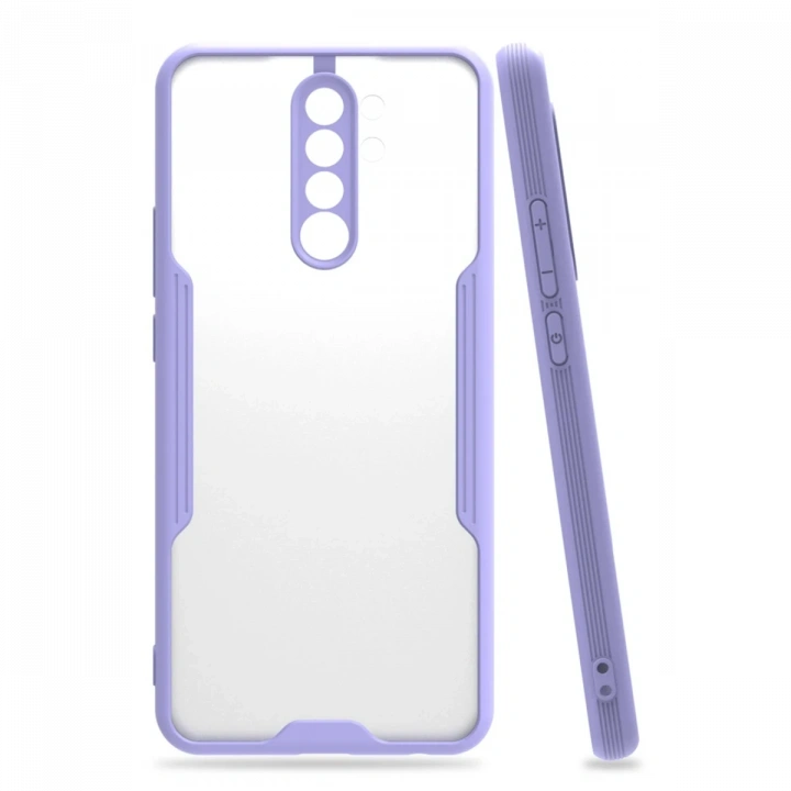 BFS  Xiaomi Redmi 9 Kılıf Platin Silikon - Lila