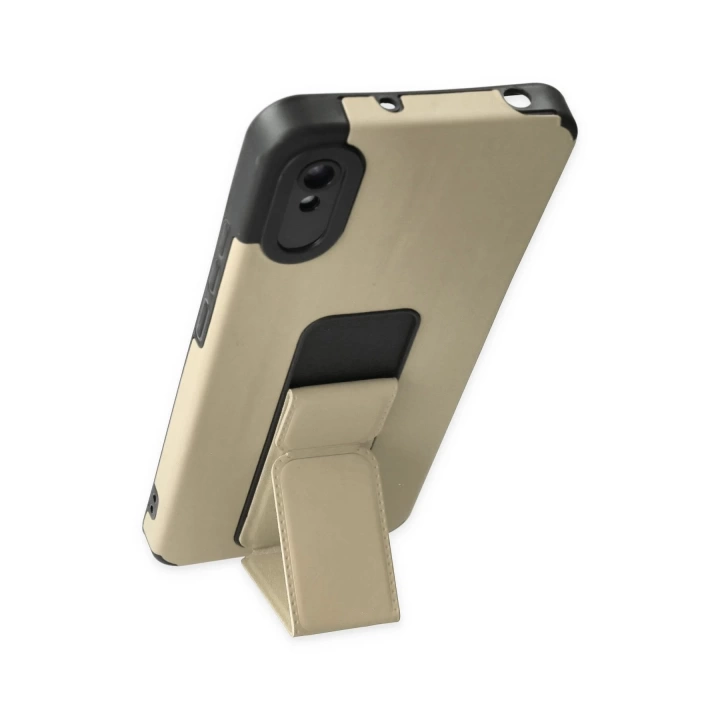 BFS  Xiaomi Redmi 9A Kılıf Mega Standlı Silikon - Gold