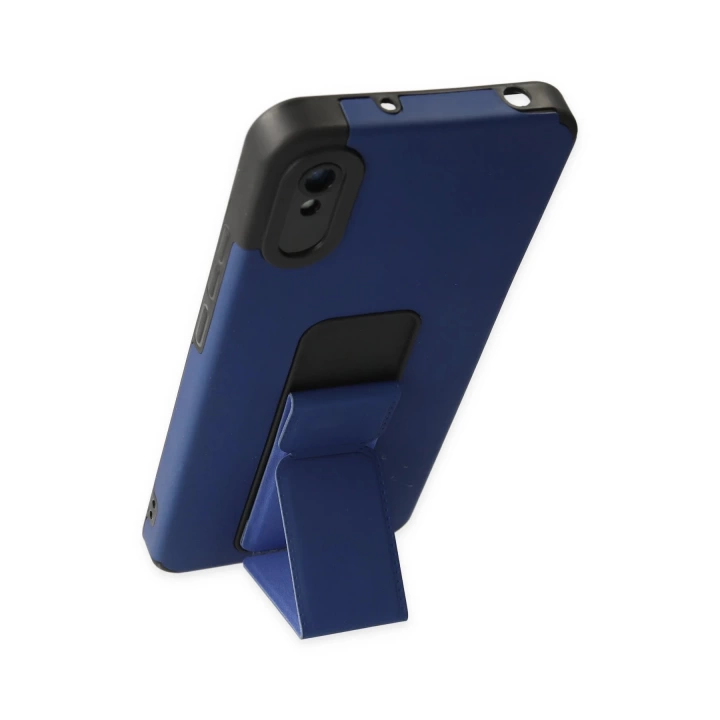 BFS  Xiaomi Redmi 9A Kılıf Mega Standlı Silikon - Mavi