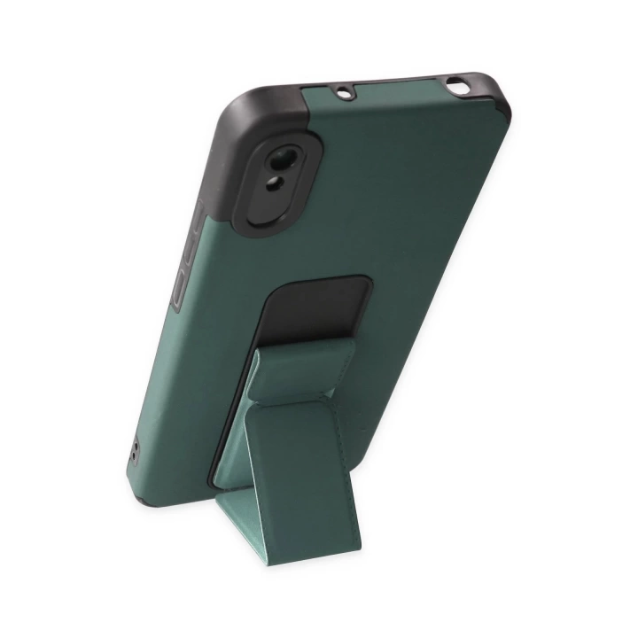 BFS  Xiaomi Redmi 9A Kılıf Mega Standlı Silikon - Yeşil