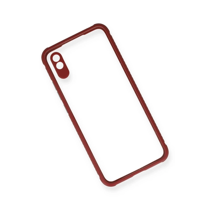 BFS  Xiaomi Redmi 9A Kılıf Miami Şeffaf Silikon - Fuşya