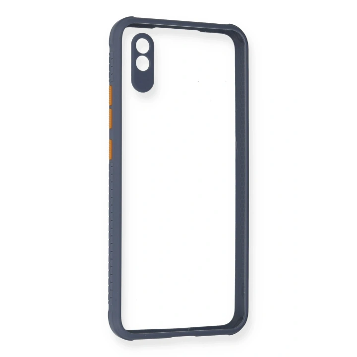 BFS  Xiaomi Redmi 9A Kılıf Miami Şeffaf Silikon - Gri