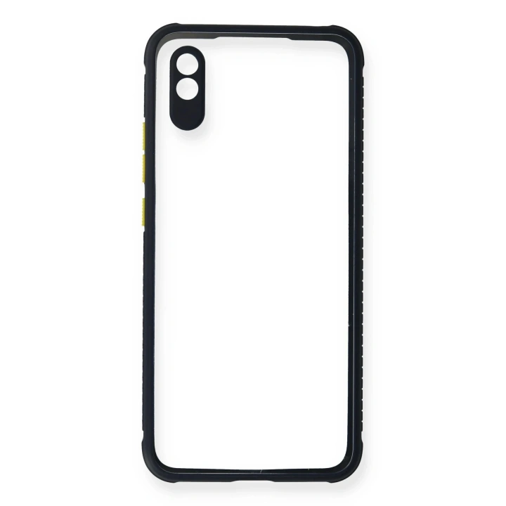 BFS  Xiaomi Redmi 9A Kılıf Miami Şeffaf Silikon - Lacivert