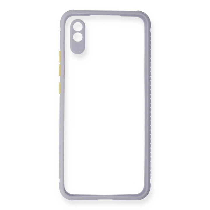 BFS  Xiaomi Redmi 9A Kılıf Miami Şeffaf Silikon - Lila