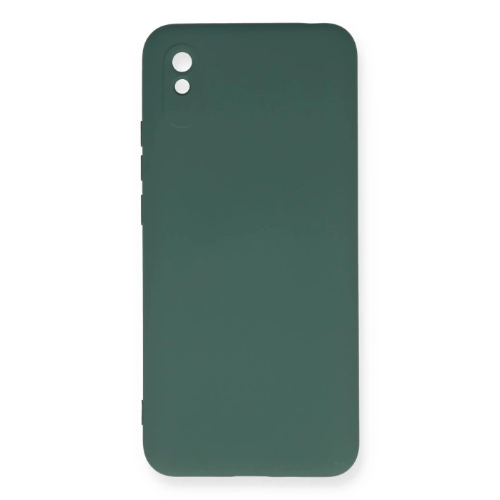 BFS  Xiaomi Redmi 9A Kılıf Nano içi Kadife Silikon - Koyu Yeşil
