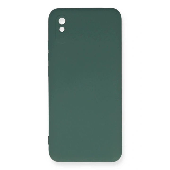 BFS Xiaomi Redmi 9A Kılıf Nano içi Kadife Silikon - Koyu Yeşil