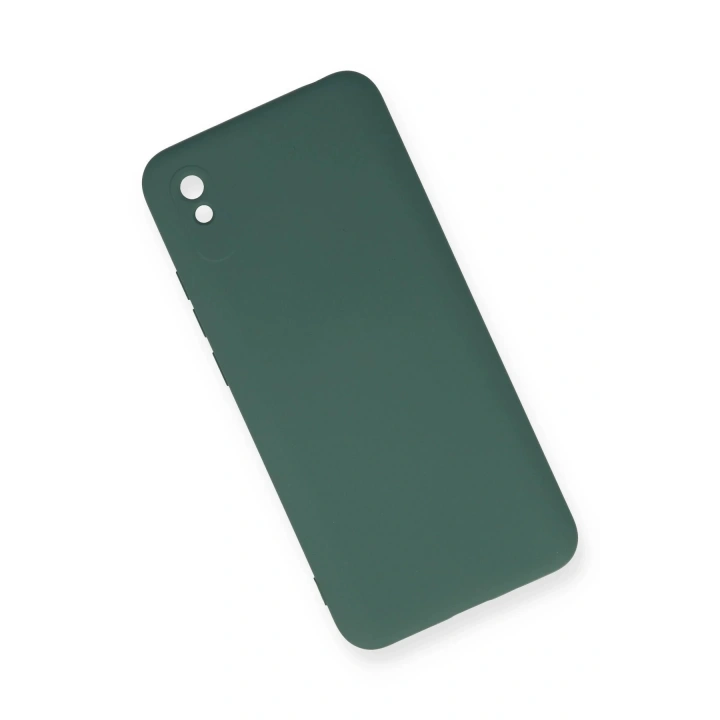 BFS Xiaomi Redmi 9A Kılıf Nano içi Kadife Silikon - Koyu Yeşil