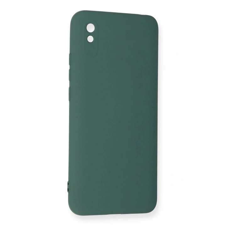 BFS Xiaomi Redmi 9A Kılıf Nano içi Kadife Silikon - Koyu Yeşil
