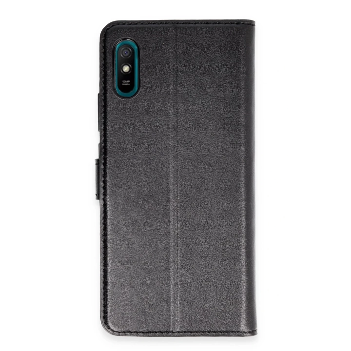 BFS  Xiaomi Redmi 9A Kılıf Trend S Plus Kapaklı Kılıf - Siyah